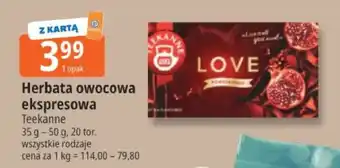 E.Leclerc Herbata owocowa ekspresowa Teekanne oferta