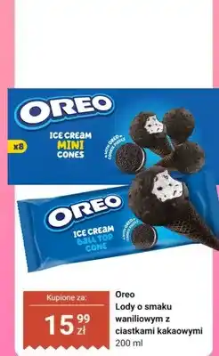 Dino Lody o smaku waniliowym z ciastkami kakaowymi Oreo Ice Cream Mini Cones oferta