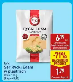 ALDI Ser Rycki Edam Exclusive w plastrach Ryki oferta