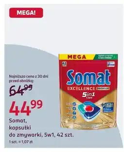 Rossmann Kapsułki do zmywarki Somat Excellence 5w1 oferta