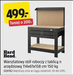Jula Warsztatowy stół roboczy z tablicą narzędziową Hard Head 114x61x158cm 150kg 026182 oferta