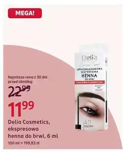Rossmann Ekspresowa henna do brwi Delia Cosmetics oferta