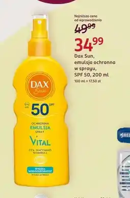 Rossmann Emulsja ochronna w sprayu Dax Sun SPF 50 Vital oferta