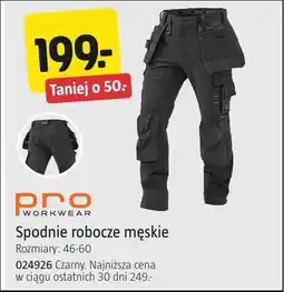 Jula Spodnie robocze męskie Pro Workwear czarne rozmiary 46-60 024926 oferta