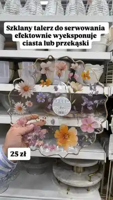 Pepco Talerz do serwowania szklany oferta