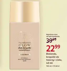 Rossmann Kropelki do twarzy i ciała Bielenda Flawless Glow złote kropelki rozświetlające oferta