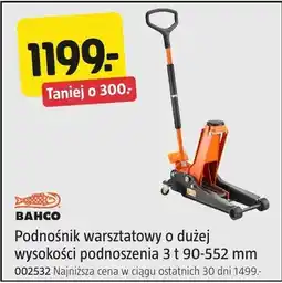 Jula Podnośnik warsztatowy Bahco o dużej wysokości podnoszenia 3t 90-552mm 002532 oferta