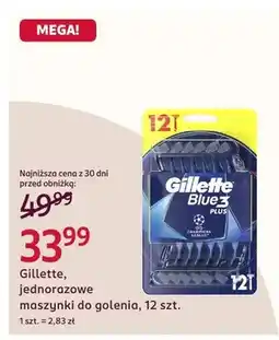 Rossmann Jednorazowe maszynki do golenia Gillette Blue3 Plus oferta