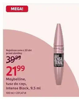 Rossmann Tusz do rzęs Maybelline Lash Sensational Intense Black oferta
