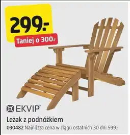 Jula Leżak ogrodowy z podnóżkiem Ekvip oferta