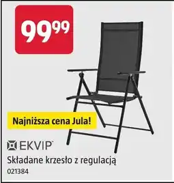 Jula Składane krzesło ogrodowe z regulacją Ekvip oferta
