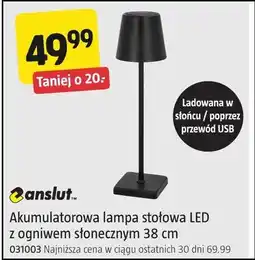 Jula Akumulatorowa lampa stołowa LED z ogniem słonecznym Anslut 38cm 031003 oferta