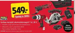 Jula Zestaw narzędzi akumulatorowych Meec Tools 7 el. 18V oferta