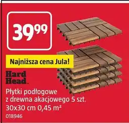 Jula Płytki podłogowe z drewna akacjowego Hard Head 30x30cm 0,45m² oferta