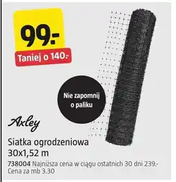 Jula Siatka ogrodzeniowa Axley 30x1,52m 738004 oferta