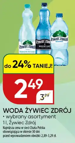 Chata Polska Woda żywiec zdrój oferta