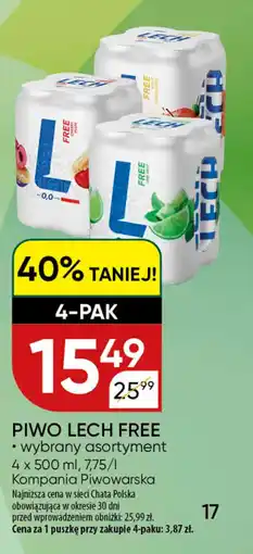 Chata Polska Piwo lech free Kompania Piwowarska oferta