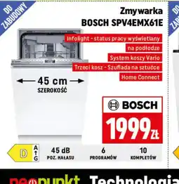 Neopunkt BOSCH Zmywarka SPV4EMX61E oferta
