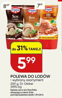 Chata Polska Polewa do lodów dr. oetker oferta