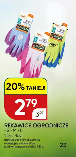 Chata Polska Rękawice ogrodnicze ravi oferta