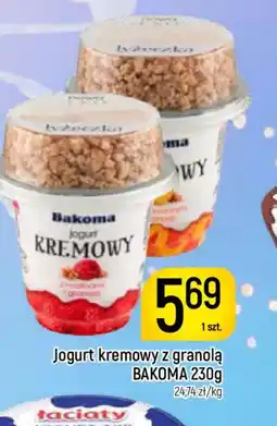 Delikatesy Piotruś Pan Bakoma Jogurt kremowy z granolą oferta