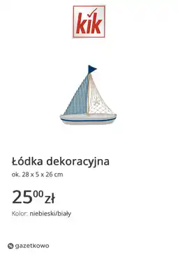 KiK Łódka dekoracyjna oferta