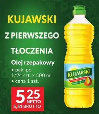 Olej rzepakowy Kujawski z pierwszego tłoczenia