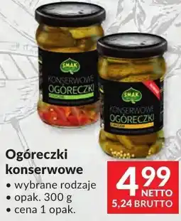 Makro Ogóreczki konserwowe Smak wybrane rodzaje oferta