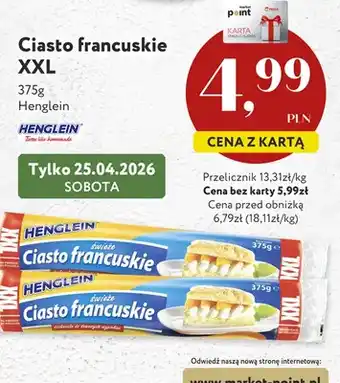 Market Point Ciasto francuskie XXL Henglein oferta