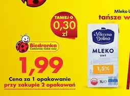Biedronka Mleko UHT 1,5% oferta