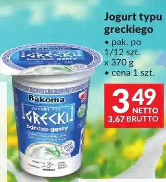 Makro Jogurt typu greckiego Bakoma oferta