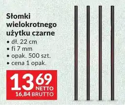 Makro Słomki wielokrotnego użytku czarne 22cm fi 7mm oferta