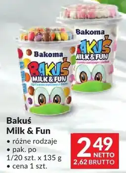 Makro Serek Bakuś Milk & Fun Bakoma różne rodzaje oferta