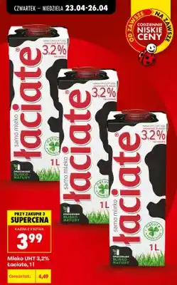 Biedronka Mleko UHT 3,2% Łaciate oferta