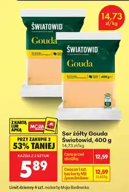 Biedronka Ser żółty Gouda oferta