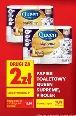 Biedronka Papier toaletowy Supreme 9 rolek DRUGI ZA 2 ZŁ oferta