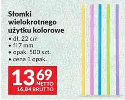 Makro Słomki wielokrotnego użytku kolorowe 22cm fi 7mm oferta