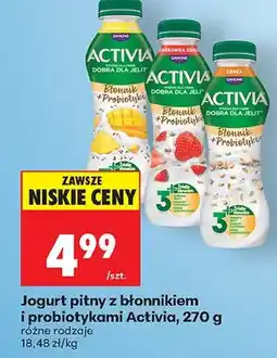 Biedronka Jogurt pitny z błonnikiem i probiotykami oferta