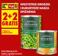 Biedronka Wszystkie groszki i kukurydze nasza spiżarnia oferta