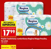 Biedronka Papier toaletowy rumiankowy Regina Mega Paczka, 16 rolek oferta