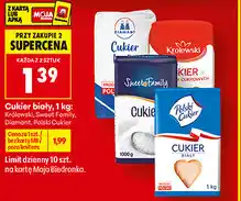Biedronka Cukier biały, 1 kg: Królewski, Sweet Family, Diamant, Polski Cukier oferta