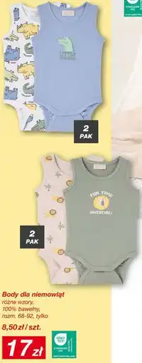 KiK Body dla niemowląt różne wzory, 100% bawełny, rozm. 68-92 oferta