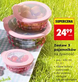 Biedronka SMUKEE Zestaw 3 pojemników na żywność oferta