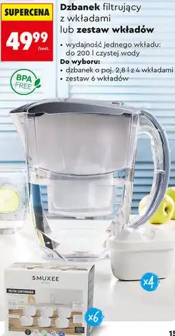 Biedronka Dzbanek filtrujący z wkładami lub zestaw wkładów oferta