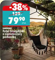 Biedronka Fotel brazylijski z ciemnoszarą poduszką GARDENIC oferta