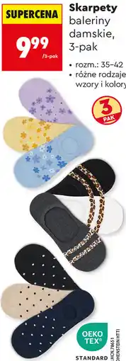 Biedronka Skarpety baleriny damskie, 3-pak oferta