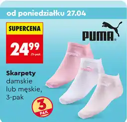 Biedronka Skarpety damskie lub męskie, 3-pak Puma oferta
