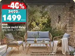 Biedronka MEVEN Zestaw mebli Valey sofa, stolik, 2 fotele oferta