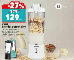 Biedronka SPONGE Blender personalny bezprzewodowy dostępne kolory: biały, czarny, miętowy oferta