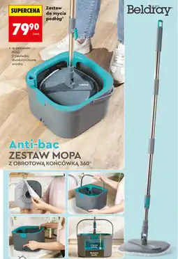 Biedronka Zestaw do mycia podłóg Beldray Anti-bac Zestaw mopa z obrotową końcówką 360° oferta